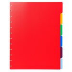 Intercalaires Polypropylènes Couleurs 6 Positions Pour Porte-vues À Anneaux - Couleurs Assorties - X 10 - Exacompta