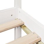 vidaXL Lit bibliothèque sans matelas blanc 200x200 cm bois pin massif