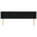 vidaXL Tête de lit avec oreilles Noir 203x16x78/88 cm Velours