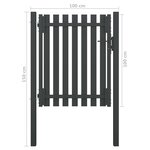 vidaXL Portail de clôture de jardin Acier 1x1 5 m Anthracite