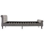 vidaXL Cadre de lit sans matelas gris velours 160x200 cm