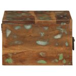 vidaXL Table de chevet murale bois massif de récupération