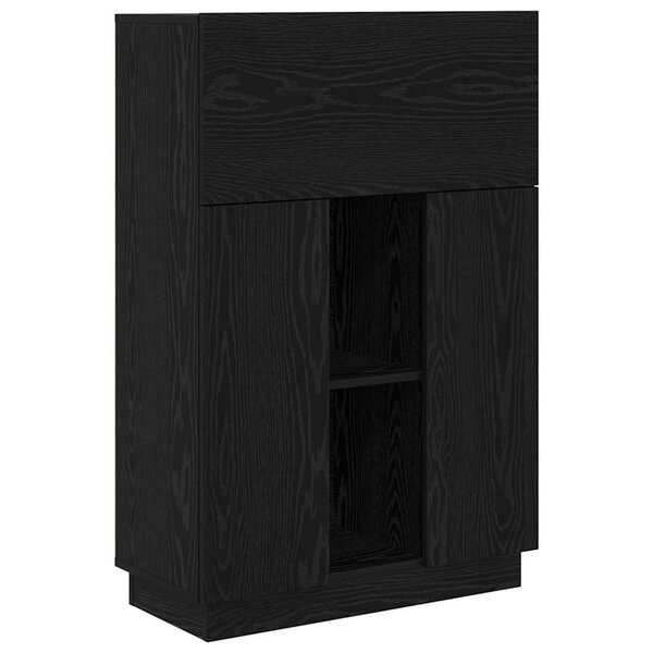 vidaXL Bureau Chêne noir 71.5 x 31.5 x 106.5 cm Bois d'ingénierie