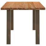 vidaXL Table à manger marron clair bois de chêne massif rectangulaire