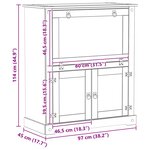 vidaXL Cabinet à vin Blanc 97 x 45 x 114 cm Pin massif