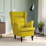 vidaXL Fauteuil jaune moutarde velours