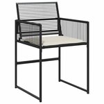 vidaXL Ensemble de salle à manger pour jardin 5 Pièces Noir Poly rotin