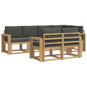 vidaXL Ensemble de canapés d'extérieur 7 pc Blanc et anthracite