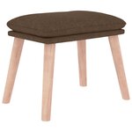 vidaXL Chaise de relaxation avec repose-pied Marron Tissu