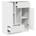 vidaXL Buffet avec tiroirs et portes blanc 73x31x90 cm