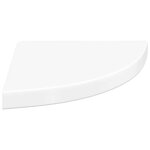 vidaXL Étagère d'angle flottante blanc brillant 35x35x3 8 cm MDF
