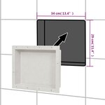 vidaXL Niche de douche Blanc mat 41x51x10 cm