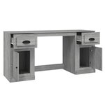 vidaXL Bureau avec armoire sonoma gris bois d'ingénierie