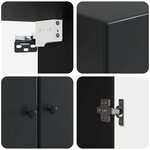 vidaXL Armoire Murale 59 x 31 x 60 cm Bois d'ingénierie Noir