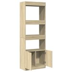 vidaXL Buffet haut 63x33x180 cm chêne sonoma bois d'ingénierie