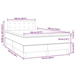vidaXL Sommier à lattes de lit et matelas LED rose 120x190 cm velours