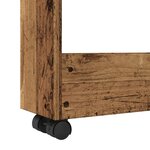 vidaXL Chariot de rangement étroit 3 niveaux vieux bois