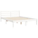 vidaXL Cadre de lit sans matelas blanc 120x200 cm bois massif