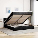 VidaXL Cadre de lit ottoman avec matelas noir 200x200cm tissu