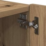 Rangements TV vidaXL avec lumières LED 2 Pièces Chêne Artisan 80x35x31 cm