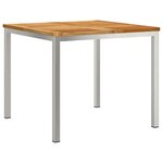vidaXL EnsembledeRepasdeJardin 3 Pièces Marron TeckMassif