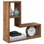vidaXL Étagères cube murales 2 Pièces vieux bois 50x15x50 cm