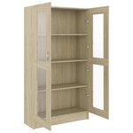 vidaXL Armoire à vitrine Chêne sonoma 82 5x30 5x150 cm Bois ingénierie