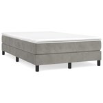 vidaXL Cadre de lit Gris clair 120x200 cm Velours