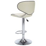 vidaXL Tabourets de bar lot de 2 crème similicuir