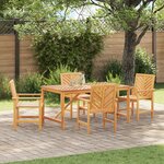 vidaXL Ensemble de salle à manger de jardin 4 pièces en bois massif acacia