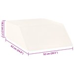 vidaXL Coussin pour les jambes Uni Blanc 63 x 52 x 19 5 cm