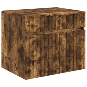 vidaXL Cabinet de Salle de Bain Mural Chêne fumé 59 x 44 5 x 50 cm