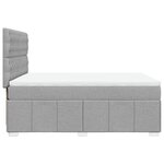 vidaXL Sommier à lattes de lit avec matelas Gris clair 140x200cm Tissu