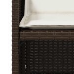 vidaXL Chaises de jardin avec coussins lot de 4 marron résine tressée