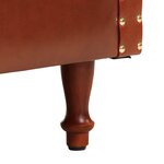 vidaXL Chaise cabriolet marron cuir véritable