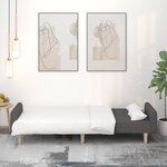 vidaXL Canapé-lit à 2 places gris foncé tissu