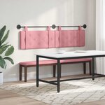 vidaXL Tête de lit suspendue Rose Velours