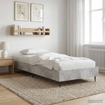 vidaXL Cadre de lit Gris béton 80 x 200 cm Bois d'ingénierie