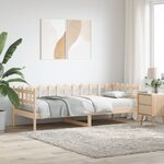 vidaXL Lit de jour 90x200 cm Bois de pin massif