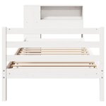 vidaXL Lit bibliothèque sans matelas blanc 75x190cm bois de pin massif