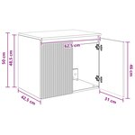 vidaXL Cabinet de Salle de Bain Mural Chêne fumé 62 5 x 44 5 x 50 cm
