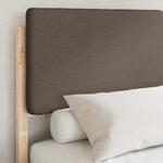 vidaXL Cadre de lit avec tête de lit rembourrée Taupe 140 x 190 cm