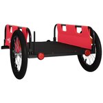 vidaXL Remorque de vélo rouge tissu oxford et fer