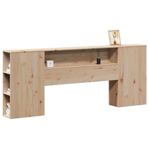 vidaXL Tête de lit avec rangement 180 cm bois massif de pin