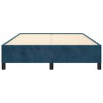 vidaXL Cadre de lit sans matelas bleu foncé 140x190 cm velours
