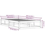 vidaXL Cadre de lit Marron miel 100x200 cm Bois massif