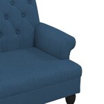 vidaXL Banc avec dossier bleu 120x62x75 5 cm tissu