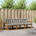 vidaXL Ensemble de canapés d'extérieur 3 pc Gris Naturel et Clair