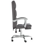 vidaXL Fauteuil inclinable de bureau Gris Similicuir