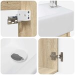 vidaXL Meuble de salle de bain avec robinet Chêne Sonoma